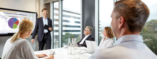 interaktive displays in einem meeting
