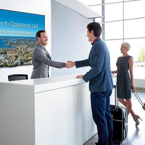 interaktive displays an einer rezeption